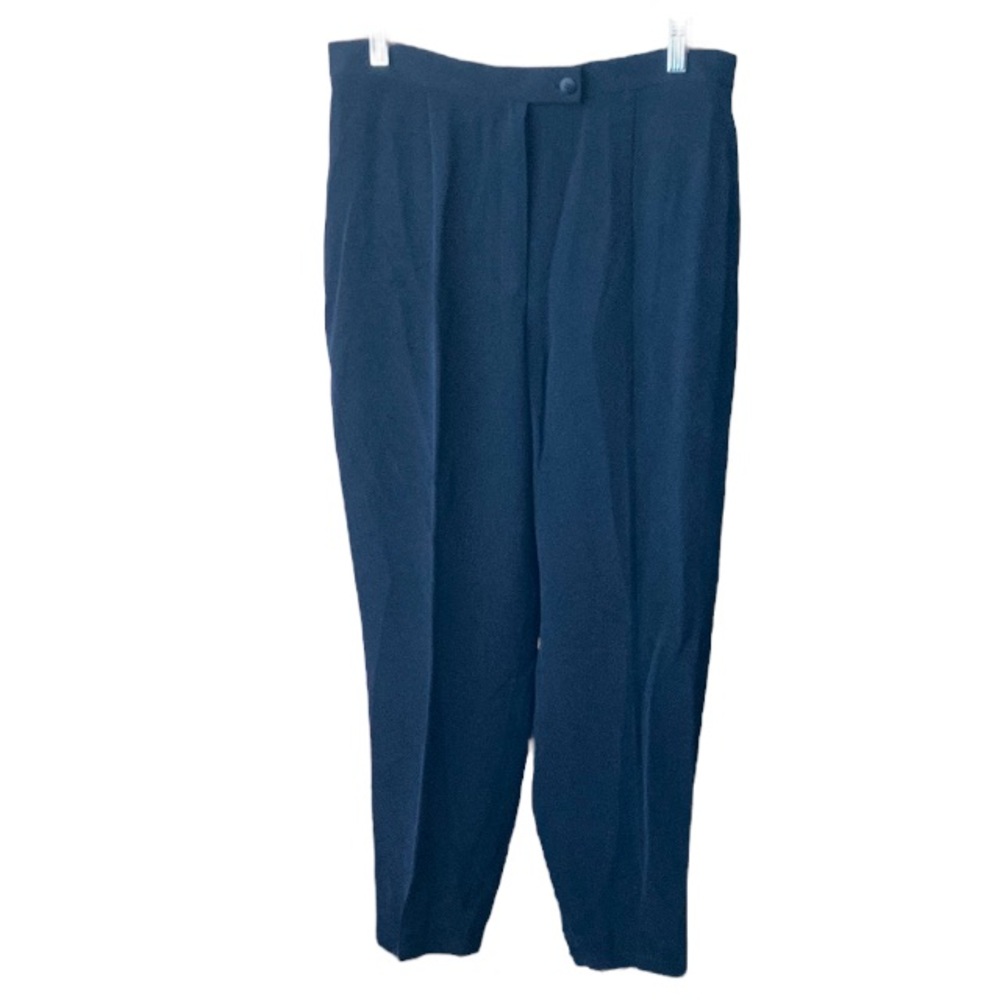 LIZ CLAIBORNE COLLECTION Blue Silk Ankle Pants Trousers Sz 14
